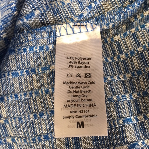 LuLaRoe Duster Cardigan Blue White - Picture 3 of 3